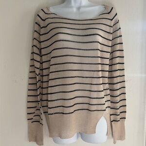 A.L.C Wool Striped Loose Knit Sweater
